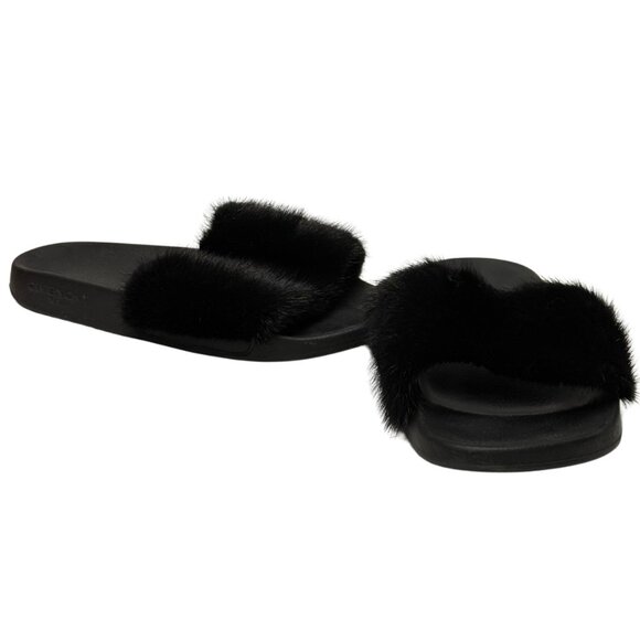 $595 Givenchy mink black slides sized 9 / 39 - Picture 4 of 4